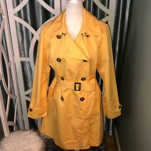LL Bean Sunset Gold Commuter Trench Coat Jacket